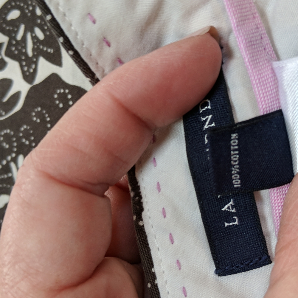 Lands' End patterned ankle pants. Size 10 - Picture 6 of 7
